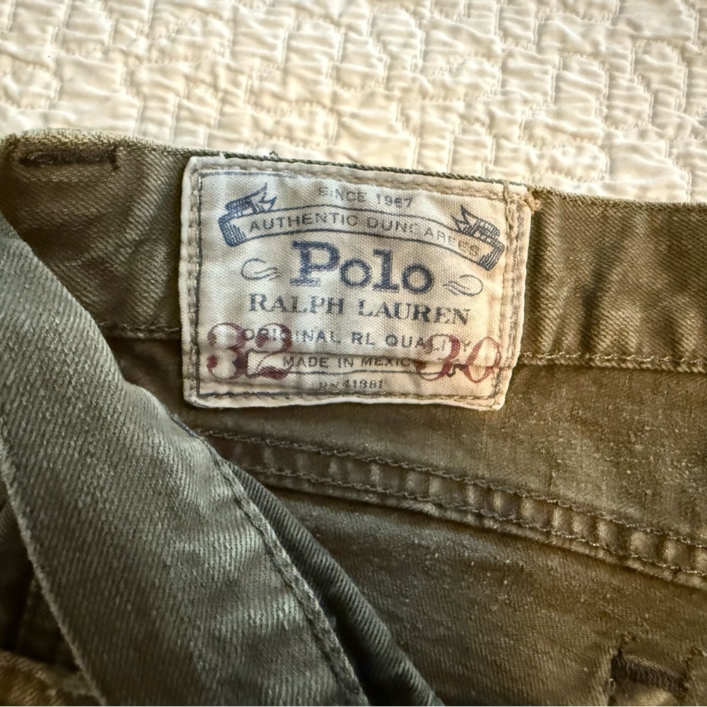 Polo Ralph Lauren AUTHENTIC DUNGAREES Men's Slim Fit Green Size 32x30 - Picture 7 of 14